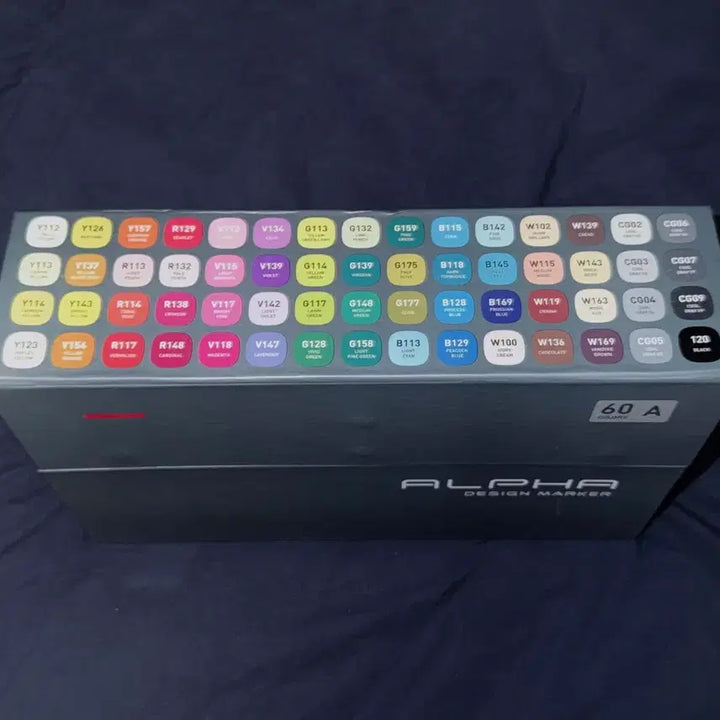 [BUNJANG] ALPHA MAKER Design Marker 60 Color Set / ALPHA MAKER 알파 디자인 마카 60색 세트