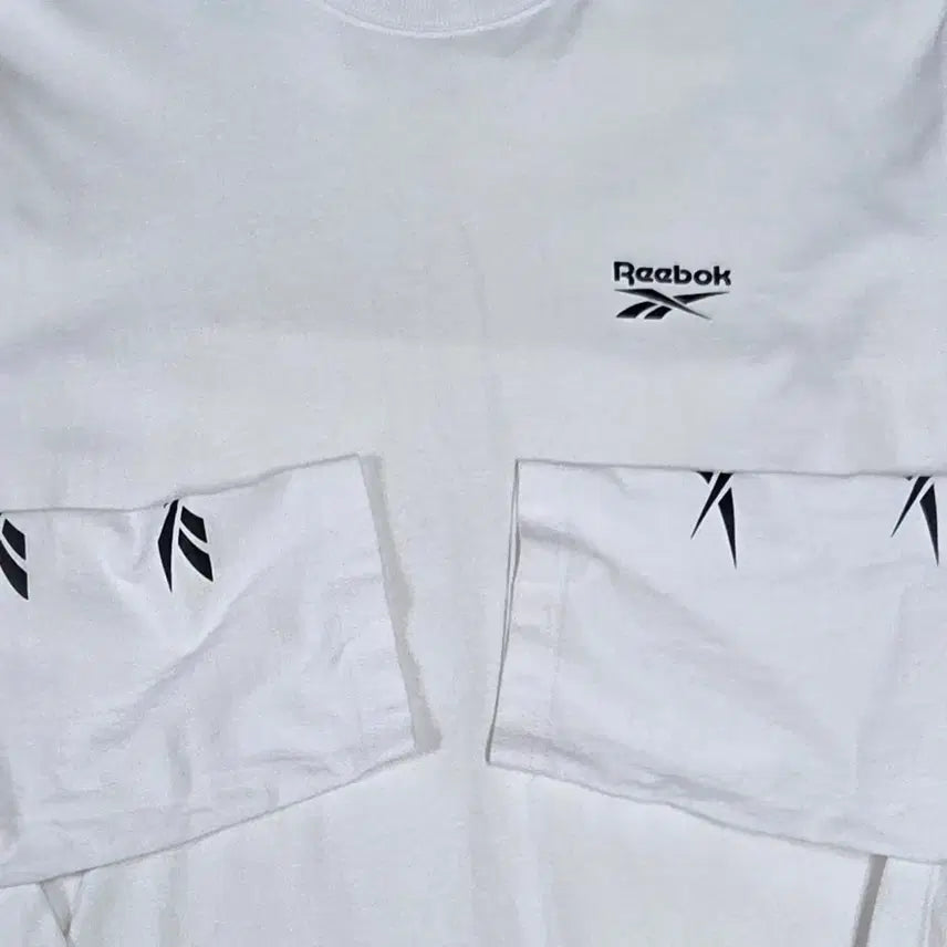 [SOLD OUT] 리복x커버낫 화이트 로고 슬리브 긴팔 티셔츠 콜라보