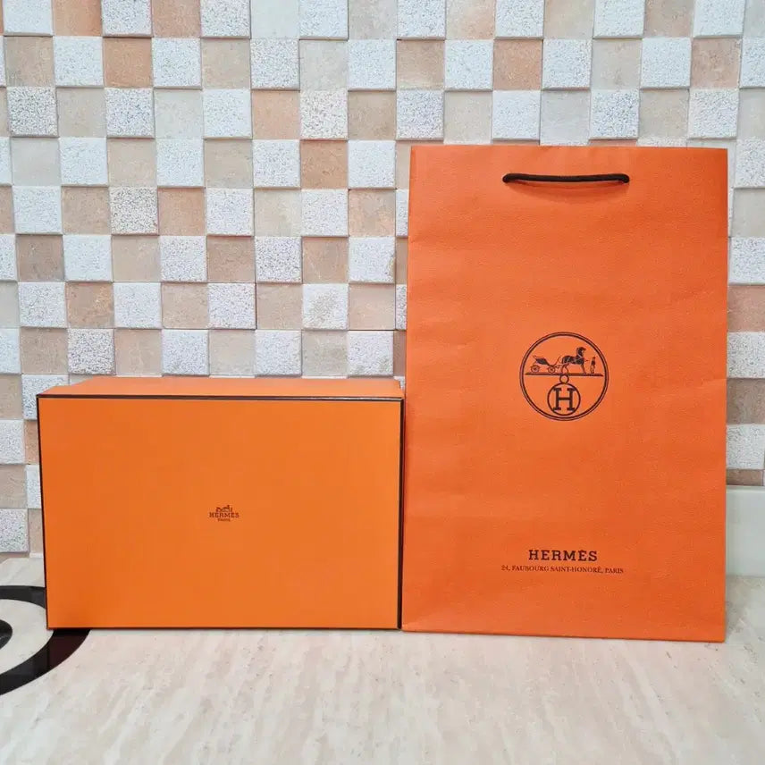[BUNJANG] Hermes Box and Shopping Bag Set / [정품]에르메스 박스+쇼핑백 SET,에르메스 쇼핑백,에르메스 가방