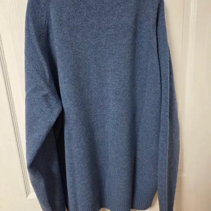 [BUNJANG] Uniqlo Lambswool Crew Neck Knit Sweater - Blue / 사이즈 105) 유니클로 램스울 크루넥 니트 스웨터 - 블루