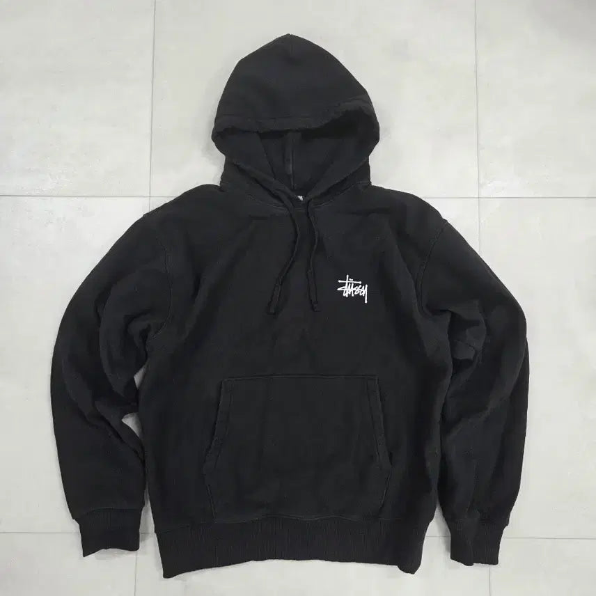[BUNJANG] Stussy Black Hoodie / [L] 스투시 블랙 후드티