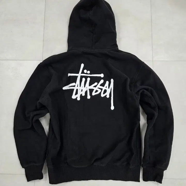 [BUNJANG] Stussy Black Hoodie / [L] 스투시 블랙 후드티