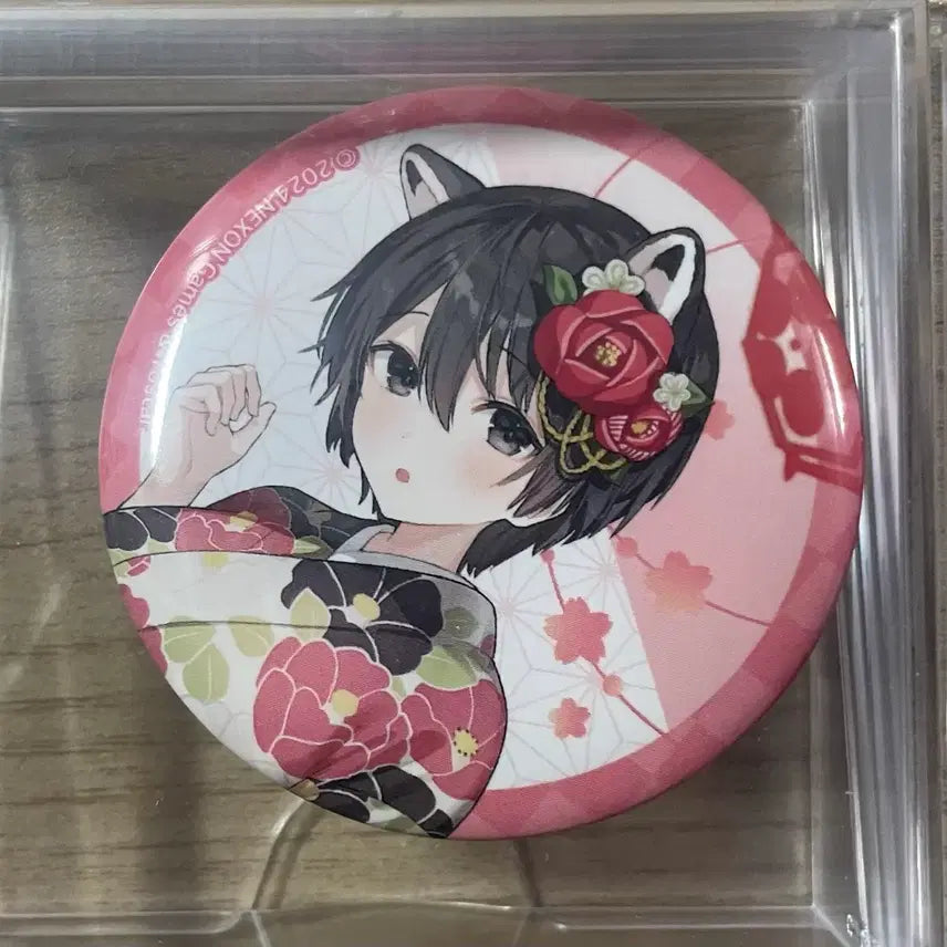 [BUNJANG] Blue Archive Kasuga Tsubaki Collaboration Can Badge / (덤O) 블루아카이브 카스가 츠바키 뱃지 : 교토 콜라보 캔뱃지