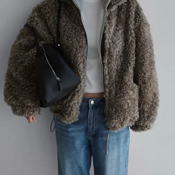 [BUNJANG] RaRoom Faux Fur Jumper / 라룸 퍼점퍼