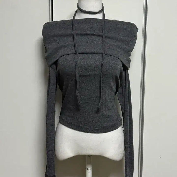 [BUNJANG] Off-Shoulder Tie T-shirt / 오프숄더 타이 티셔츠