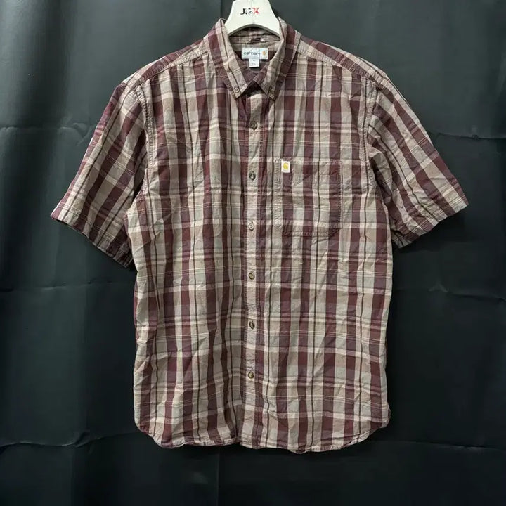 [BUNJANG] Carhartt Checkered Short Sleeve Shirt / 칼하트 정품 체크 반팔 셔츠 (미세하자)