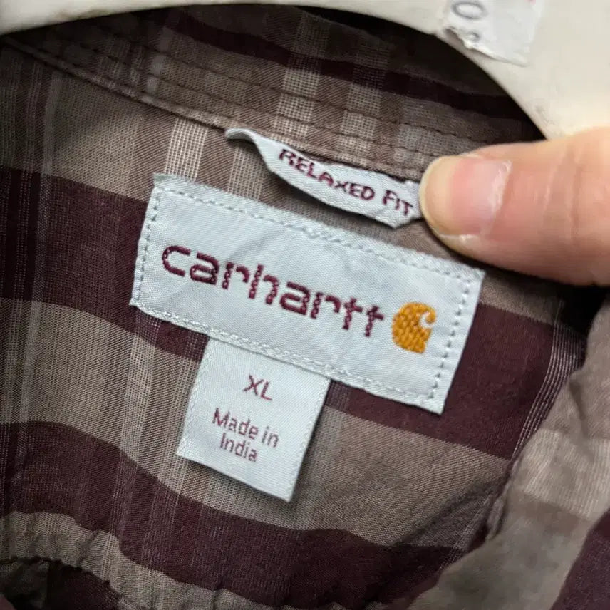 [BUNJANG] Carhartt Checkered Short Sleeve Shirt / 칼하트 정품 체크 반팔 셔츠 (미세하자)