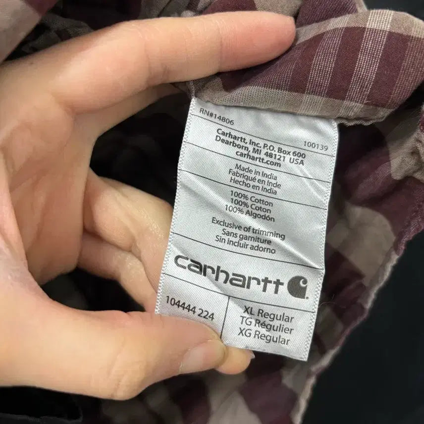 [BUNJANG] Carhartt Checkered Short Sleeve Shirt / 칼하트 정품 체크 반팔 셔츠 (미세하자)