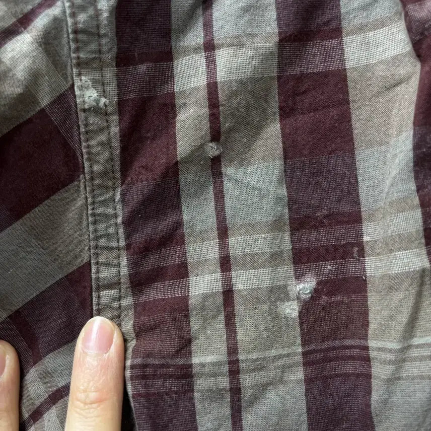 [BUNJANG] Carhartt Checkered Short Sleeve Shirt / 칼하트 정품 체크 반팔 셔츠 (미세하자)