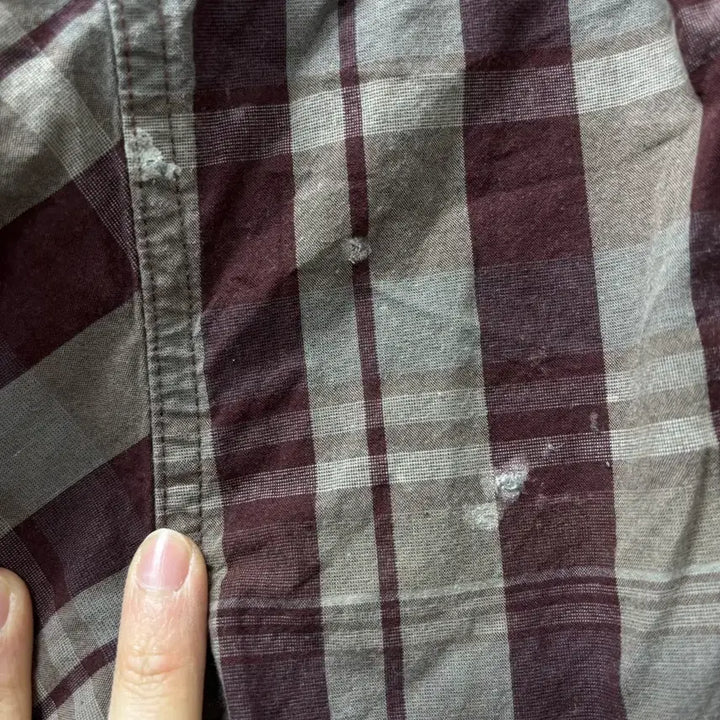 [BUNJANG] Carhartt Checkered Short Sleeve Shirt / 칼하트 정품 체크 반팔 셔츠 (미세하자)