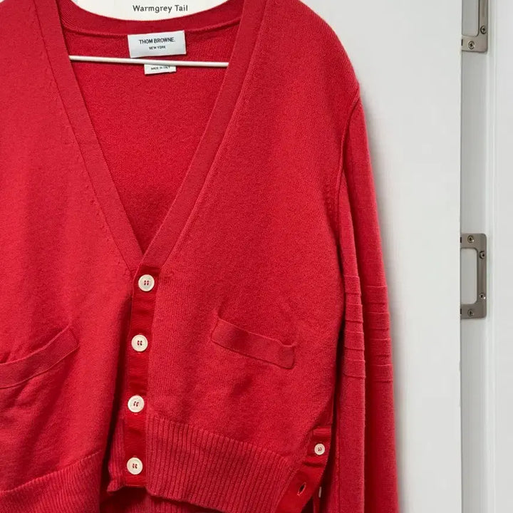 [BUNJANG] Thom Browne Red Cardigan / 착샷o)톰브라운 레드 가디건 정가 100만원 이상 3사이즈 남녀가능