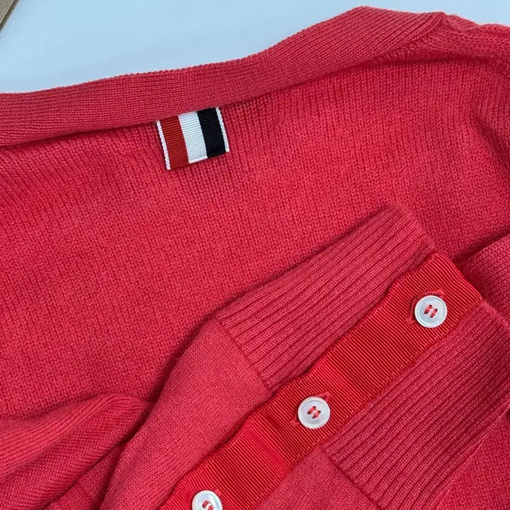 [BUNJANG] Thom Browne Red Cardigan / 쿨거시 40)톰브라운 레드 가디건 정가 100만원 이상 3사이즈 남녀가능