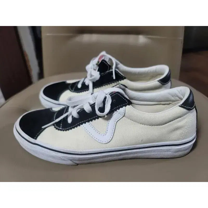 [BUNJANG] Vans Slip-On Sneakers / VANS 반스 스케이트보드정품 508357 아이보리블랙 슬립온 250mm