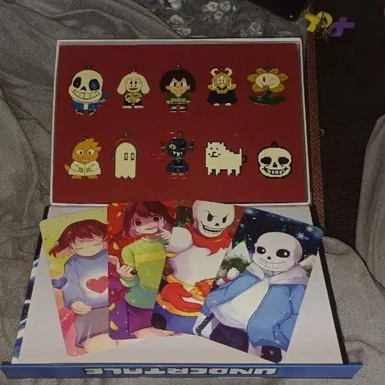 [BUNJANG] Undertale Metal Keychain & Card Set / 언더테일 메탈키링/목걸이&카드