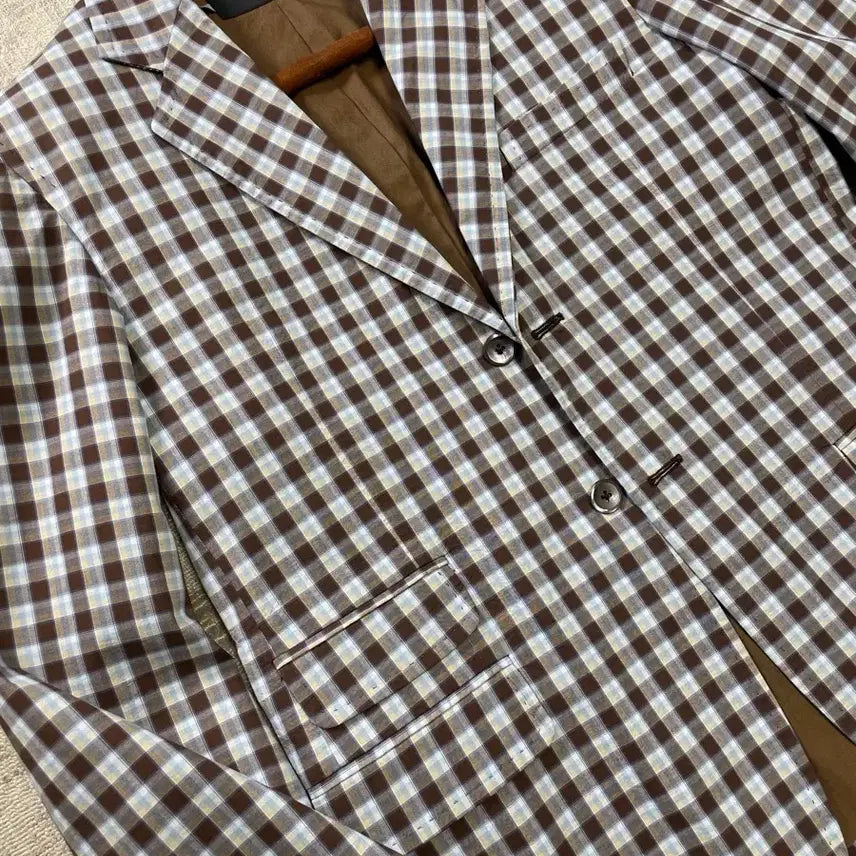[BUNJANG] Dsquared2 Handmade Monocheck Cotton Blazer / 디스퀘어드2 핸드메이드 모노체크 코튼 자켓 italy made