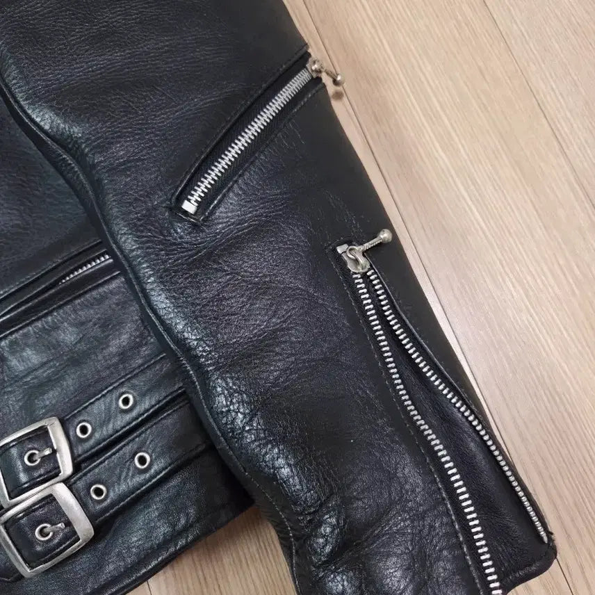 [BUNJANG] Genuine Leather Black Rider Jacket / ECHTES LEDER 블랙 레더 라이더 재킷
