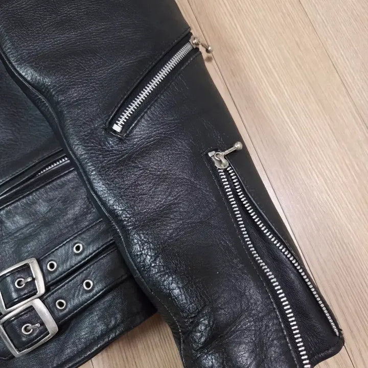 [BUNJANG] Genuine Leather Black Rider Jacket / ECHTES LEDER 블랙 레더 라이더 재킷