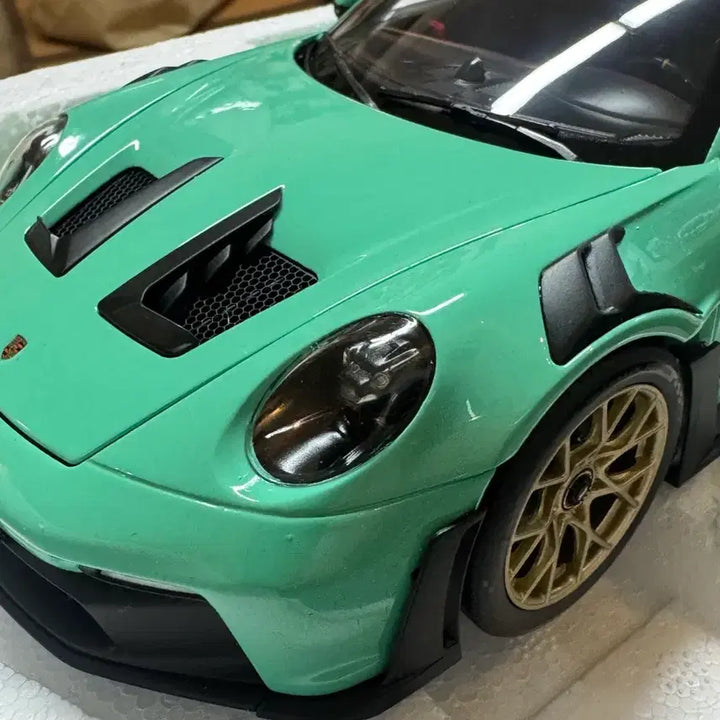 [BUNJANG] Norev Porsche GT3 Mint Diecast Model Car / 포르쉐 민트색 GT3 모형 자동차 노레브