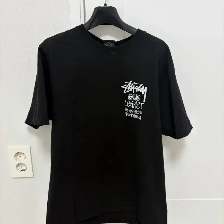 [BUNJANG] Stussy x Our Legacy Black T-Shirt / 스투시 반팔 티셔츠 블랙 아워레가시