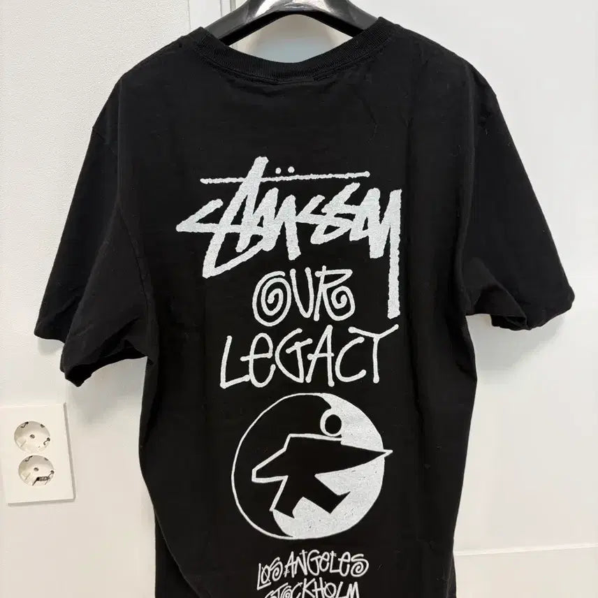 [BUNJANG] Stussy x Our Legacy Black T-Shirt / 스투시 반팔 티셔츠 블랙 아워레가시