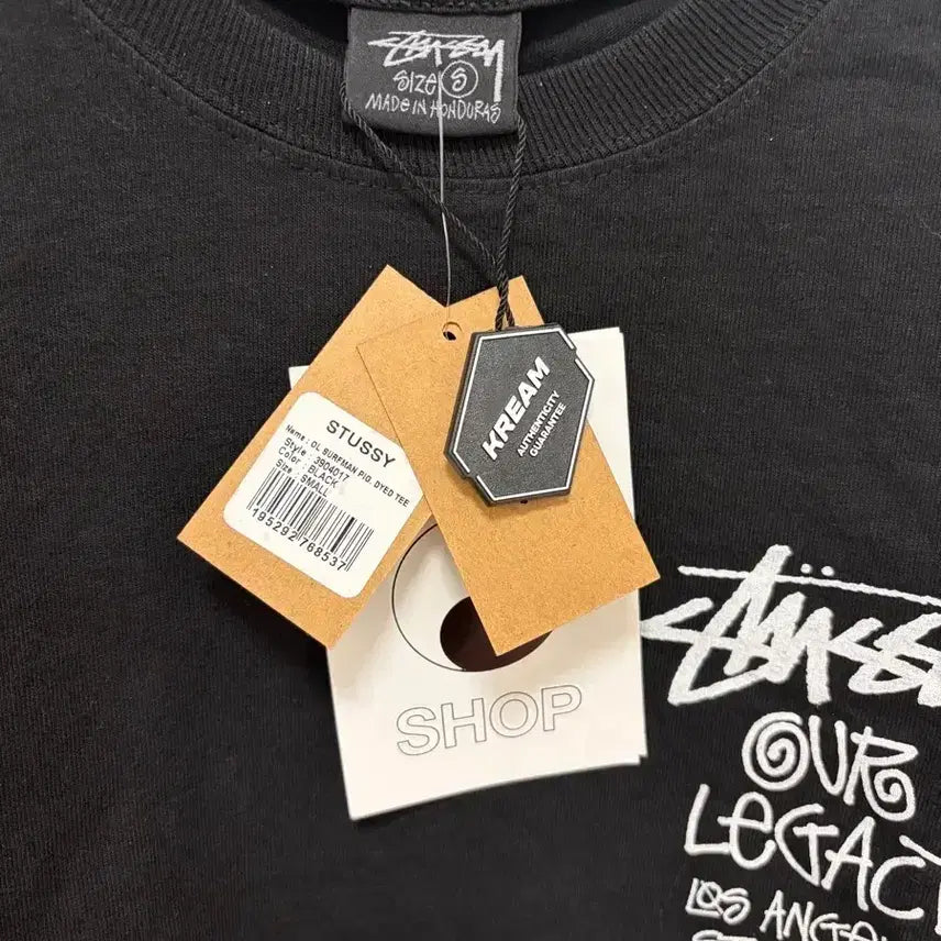 [BUNJANG] Stussy x Our Legacy Black T-Shirt / 스투시 반팔 티셔츠 블랙 아워레가시