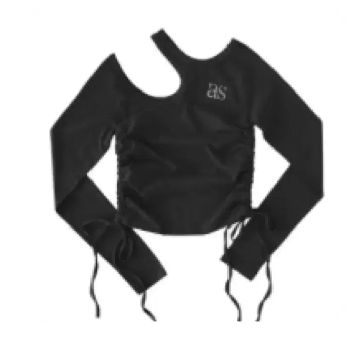 [BUNJANG] Aszoon Cut-out Shirring Top Black / 애즈온 Cut-out 셔링티 블랙