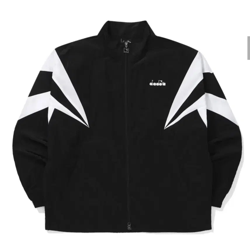 [BUNJANG] Diadora Windbreaker Jacket / 2XL 디아도라 블랙/화이트 바람막이 자켓
