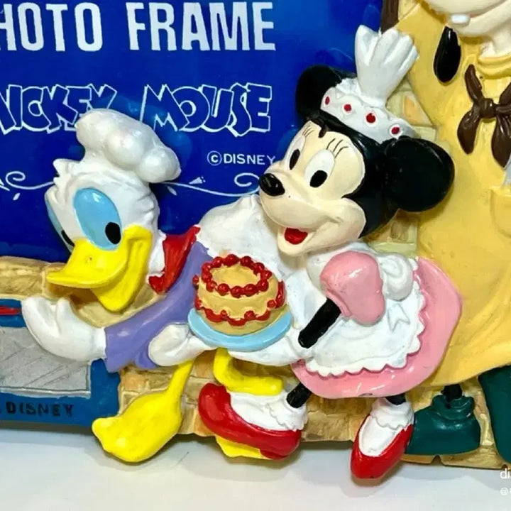 [BUNJANG] Disney Vintage Chef Mickey Mouse Frame Figure / 디즈니 빈티지 액자 미키마우스 쉐프 피규어 미키 미니 플루토 요리사 소품