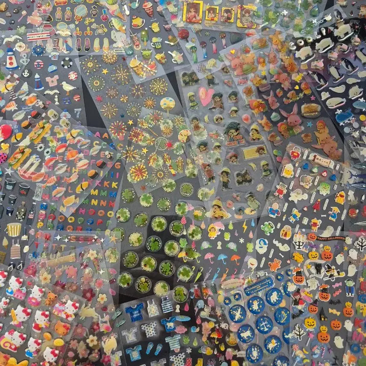 [BUNJANG] Japanese Vintage Sticker Bundle Set / 일본고전스티커/일본스티커/고전문구/고전스티커/헤이세이/산리오/포용/다꾸