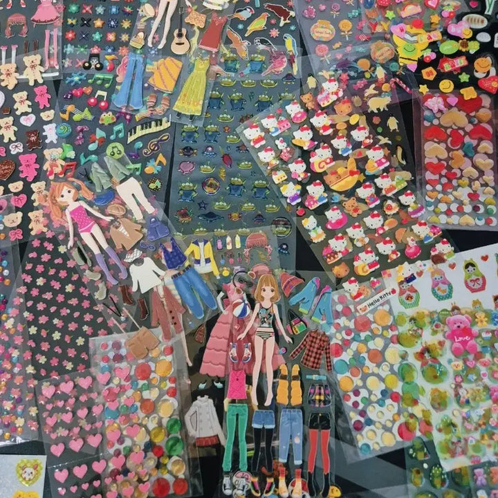 [BUNJANG] Japanese Vintage Sticker Bundle Set / 일본고전스티커/일본스티커/고전문구/고전스티커/헤이세이/산리오/포용/다꾸