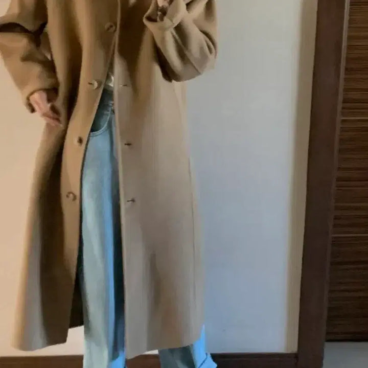 [BUNJANG] Facade Pattern Camel Hair Relax Coat / 파사드패턴 카멜헤어 릴렉스코트