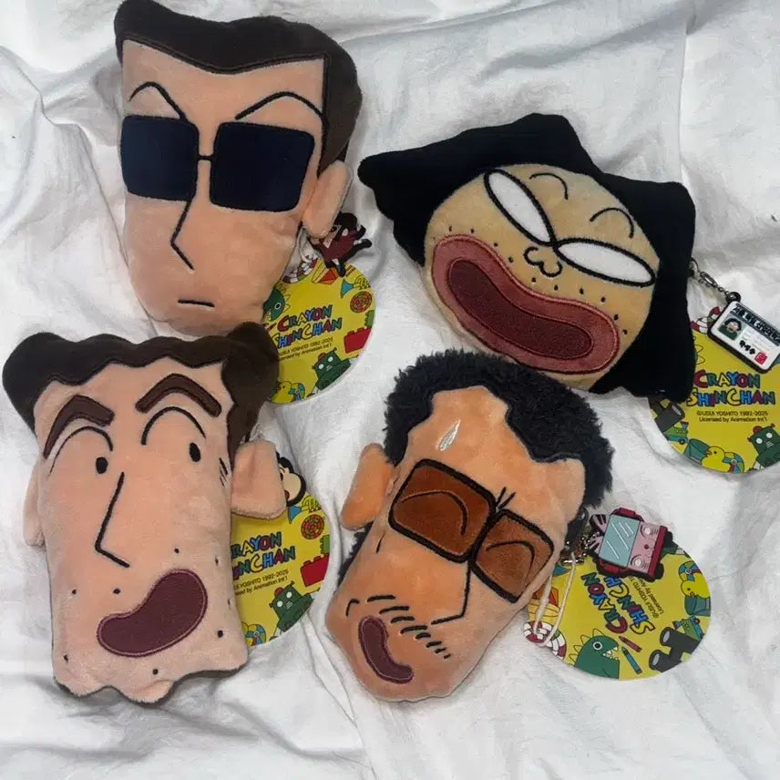 [BUNJANG] Crayon Shin-chan Supporting Character Cushion Pouch Bundle / (새상품,일괄로만)짱구 조연 파우치 시리즈 쿠션인형 키링