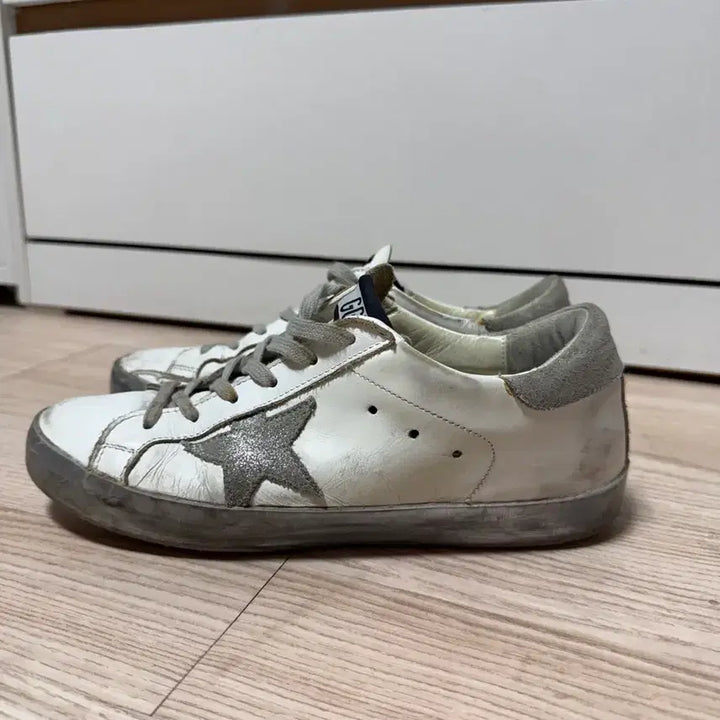 [BUNJANG] Golden Goose Superstar White Silver Tab Sneakers (Size 39) / 골든구스 슈퍼스타 화이트 실버탭 (39)