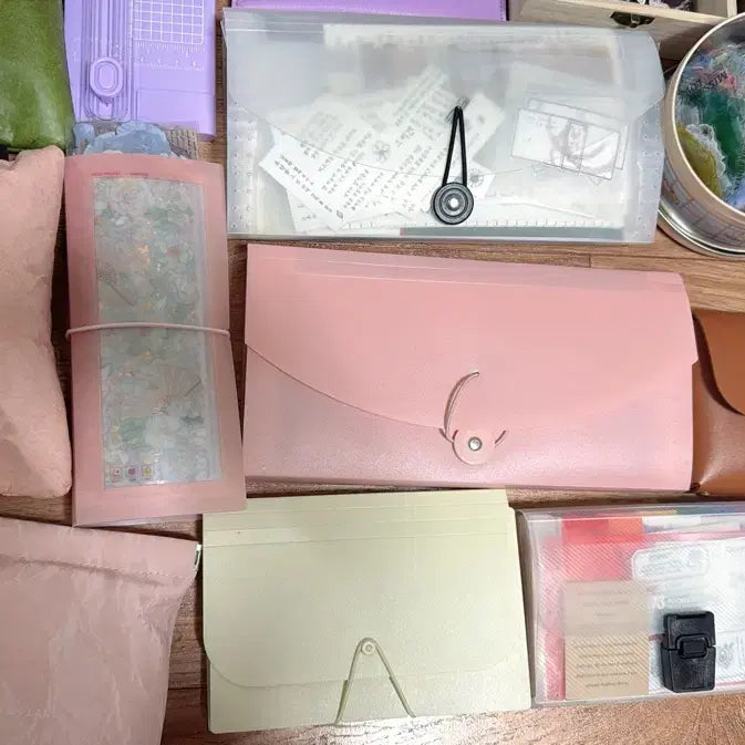 [BUNJANG] Stationery Supplies Bundle Set / 다꾸 용품 스티커 배경지 부자재 보관함 대량 처분