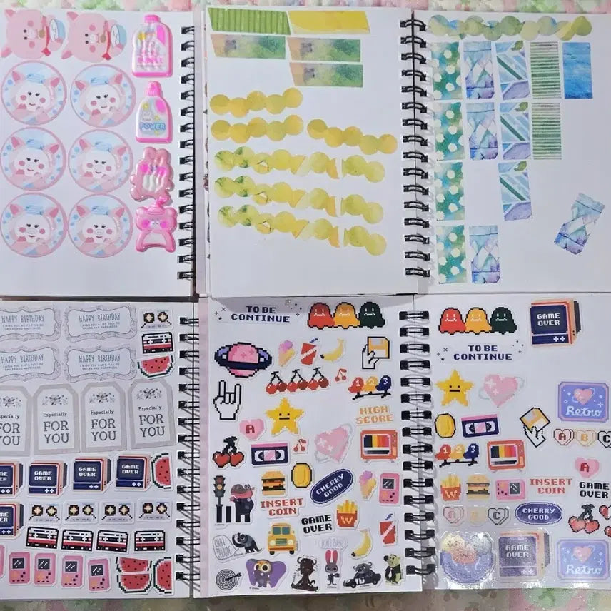 [BUNJANG] Daiso Sticker Release Paper Storage Book Bundle / 다이소 스티커 이형지 보관북 일괄