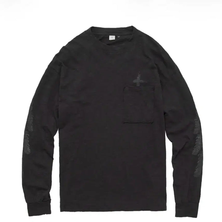 [BUNJANG] 3 Polyteru 1011 Feather Long Sleeve T-Shirt Black / 3 폴리테루 1011 페더 롱 슬리브 긴 티셔츠 블랙