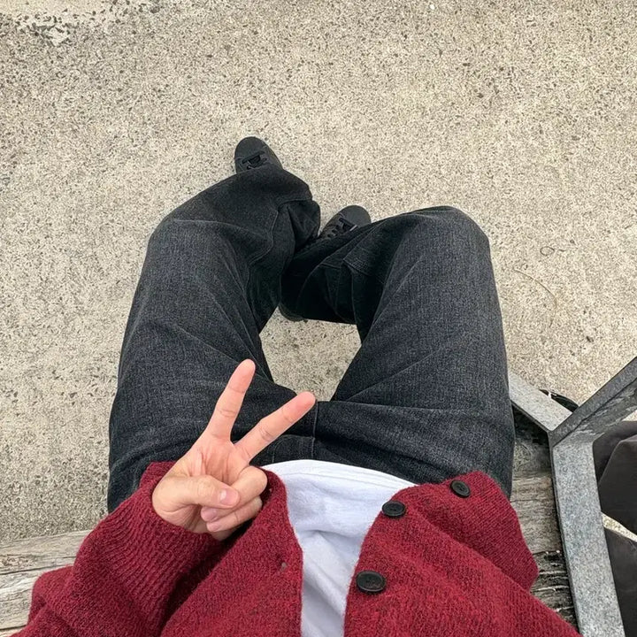 [BUNJANG] Dickies Washed Wide Denim Pants Black S Size / 디키즈 워시드 와이드 데님 팬츠 블랙 s사이즈