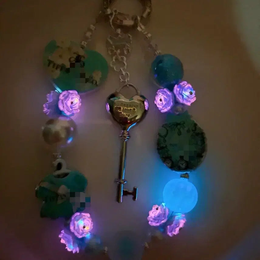 [BUNJANG] Tiffany Blue Key Ring / 비즈키링 티파니블루 열쇠키링