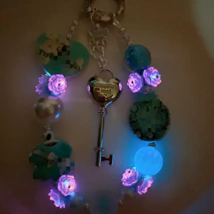 [BUNJANG] Tiffany Blue Key Ring / 비즈키링 티파니블루 열쇠키링