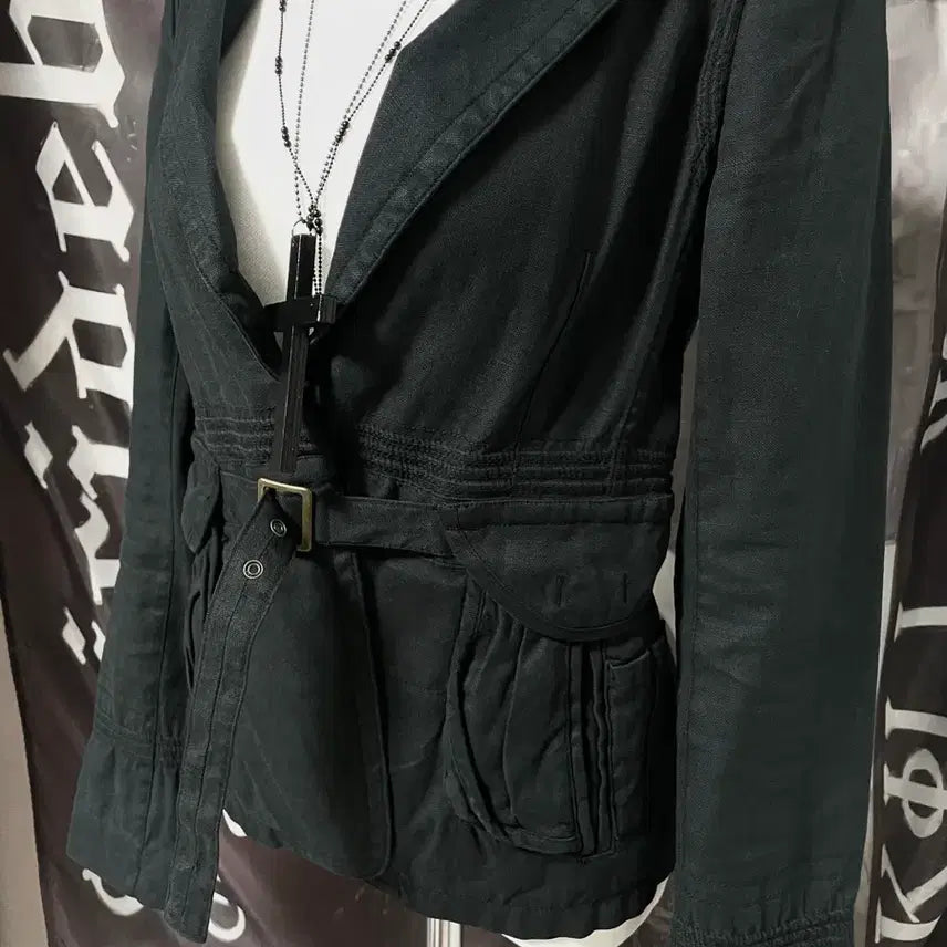 [BUNJANG] Tsumori Chisato Belted Linen Oriental Jacket / Rare 츠모리치사토 벨티드린넨오리엔탈자켓 핀터레스트00s아카이브헬무트랭