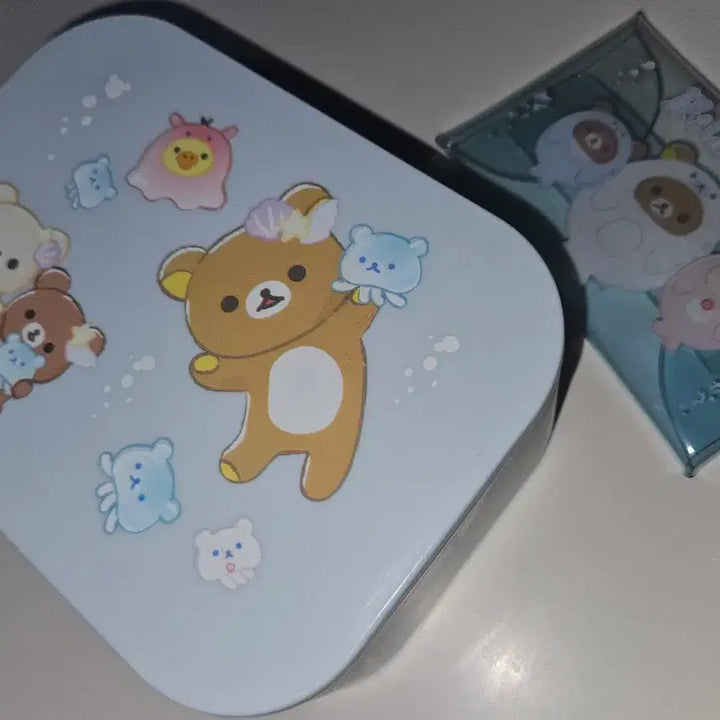 [BUNJANG] Rilakkuma Mirror Storage Box and Pouch Bundle / 리락쿠마 쿠지 거울보관함 + 파우치 일괄