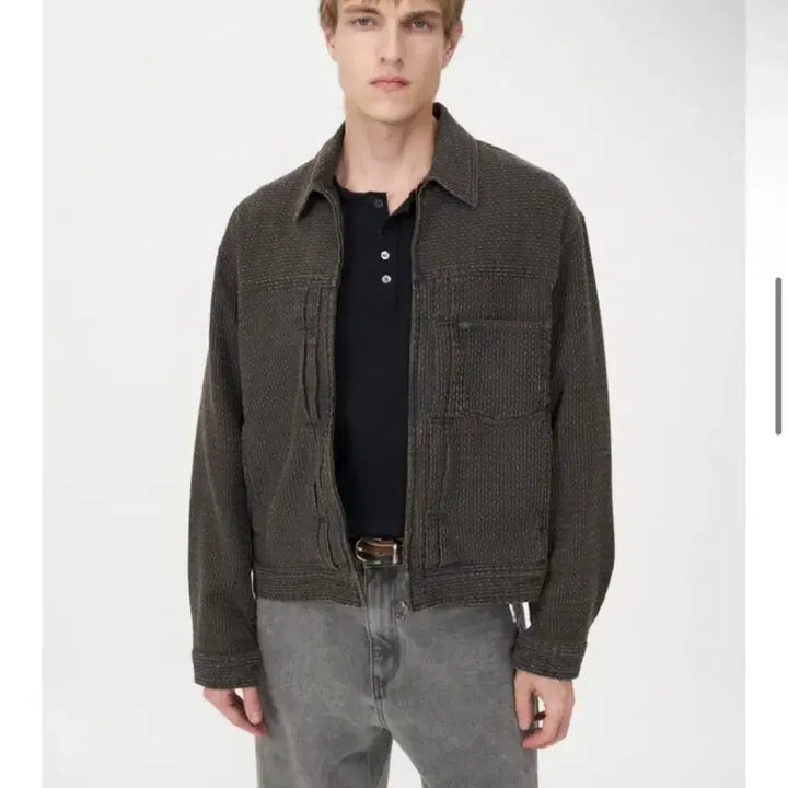 [BUNJANG] Insilence Stitched Surface Jacket Dark Brown / [L] 인사일런스 스티치드 서페이스 자켓 DARK BROWN 새상품