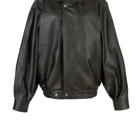 [BUNJANG] Seric Brown Leather Jacket / 세릭 크랙 레더 자켓 브라운