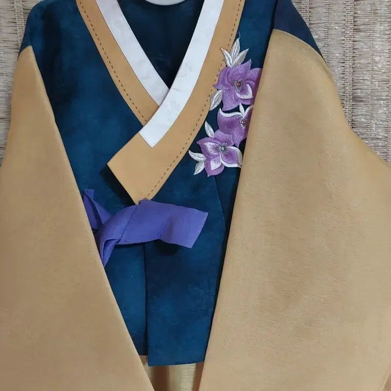 [SOLD OUT] 새제품급)여성 한복 겨자색 투톤 저고리 빅사이즈