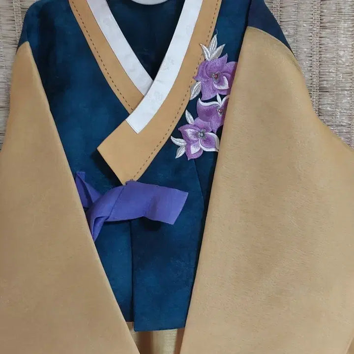 [SOLD OUT] 새제품급)여성 한복 겨자색 투톤 저고리 빅사이즈
