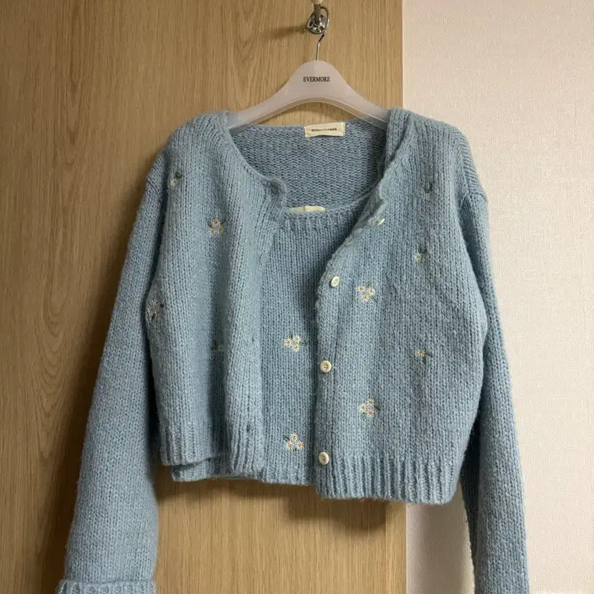 [BUNJANG] Without Summer Blue Angora Cardigan / 위드아웃썸머 가디건 블루