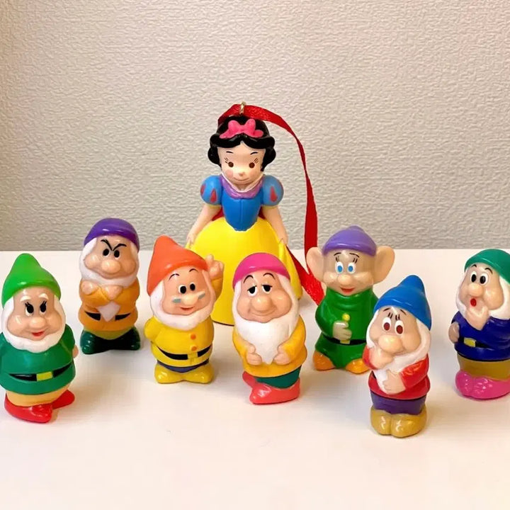 [BUNJANG] Disney Snow White and Seven Dwarfs Figure Set / 세트) 디즈니 백설공주와 일곱난쟁이 피규어 빈티지 연필 소품 오너먼트
