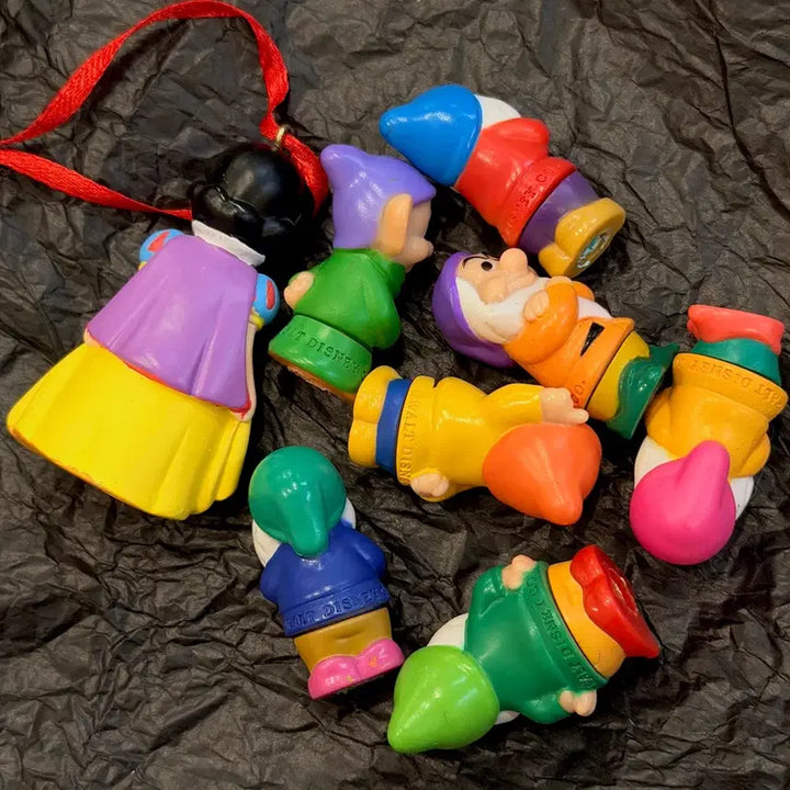 [BUNJANG] Disney Snow White and Seven Dwarfs Figure Set / 세트) 디즈니 백설공주와 일곱난쟁이 피규어 빈티지 연필 소품 오너먼트