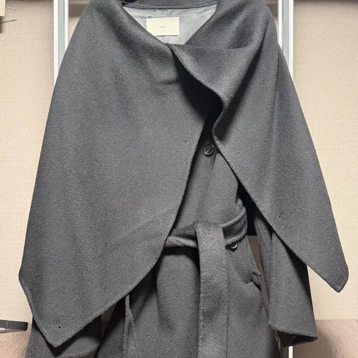 [BUNJANG] Ridifi Cape Belt Coat / Ridifi 블랙 케이프벨트 코트 울 100%