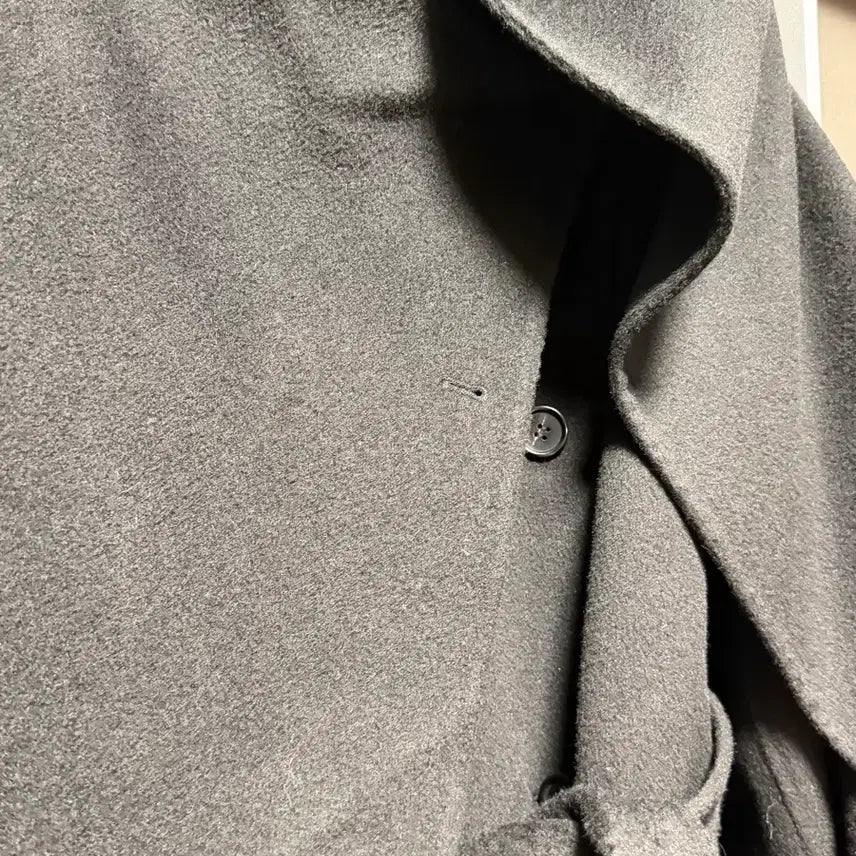 [BUNJANG] Ridifi Cape Belt Coat / Ridifi 블랙 케이프벨트 코트 울 100%